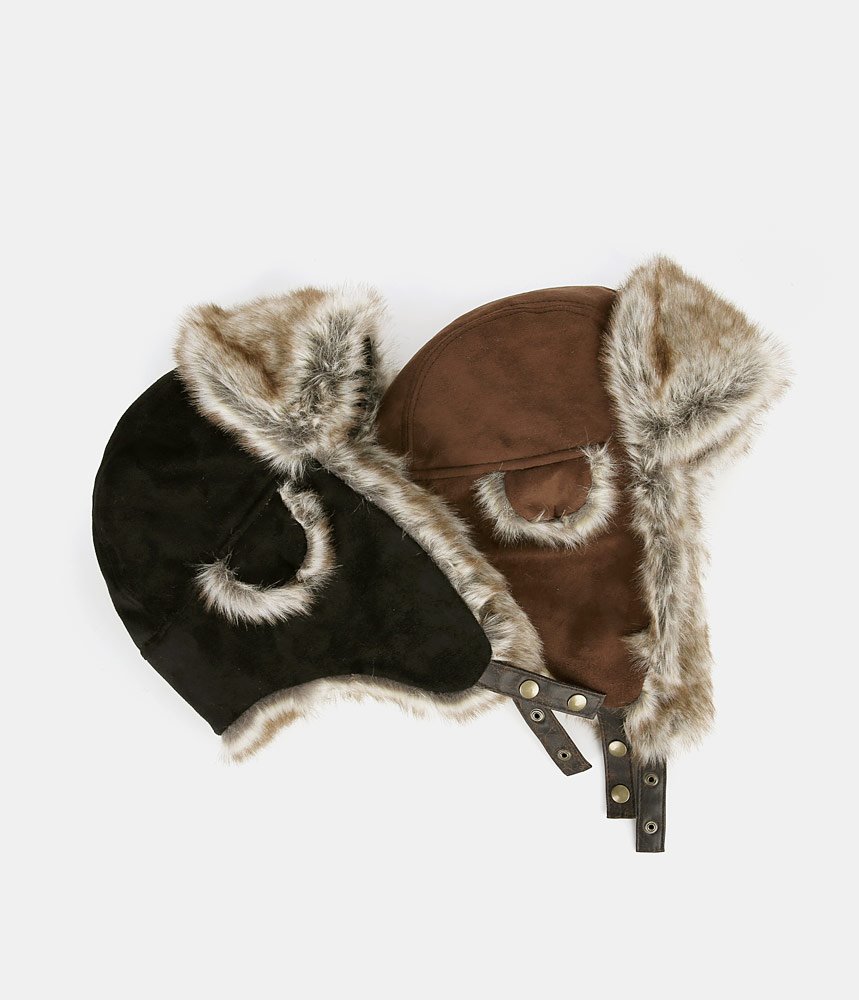 방한 스웨이드 XL 빅사이즈 여성 겨울 귀마개 방한모자 - 모자상점