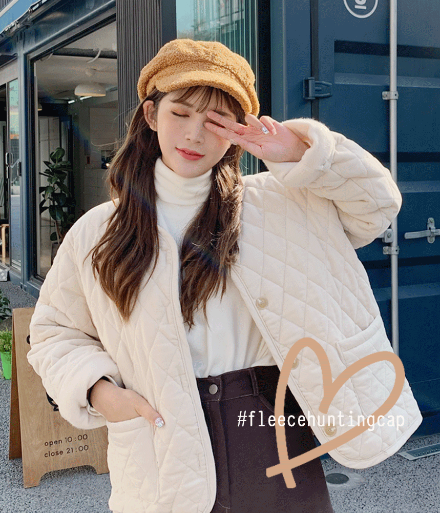 뽀글이 팔각모자 양털 뉴스보이캡 겨울 여성 빵모자 - 모자상점