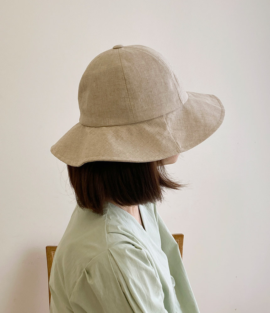 베이직 린넨 버킷햇 여성 벙거지모자 여름 - 모자상점