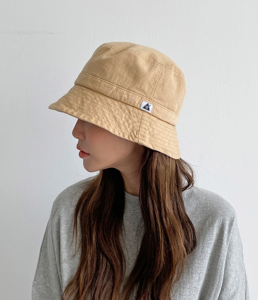베이직 이니셜 A 패치 심플 버킷햇 남녀공용 벙거지모자 - 모자상점