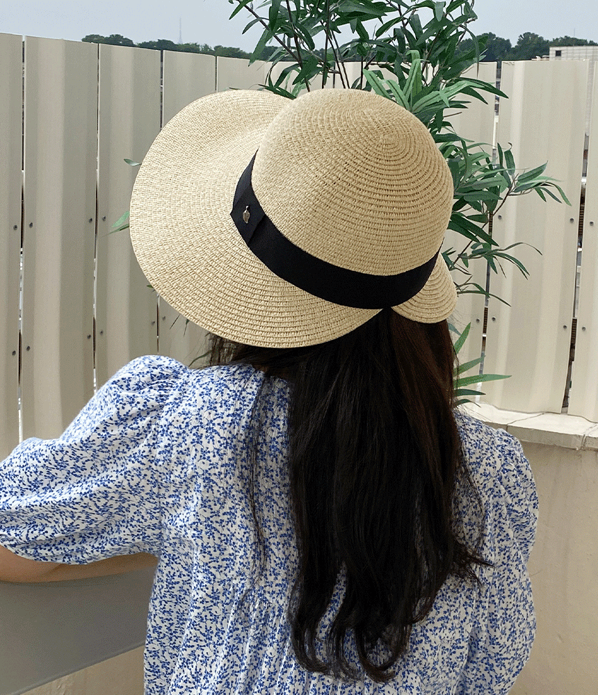 여성 여름 밀짚 헬렌 썬캡 자외선 차단 데일리룩 - 모자상점