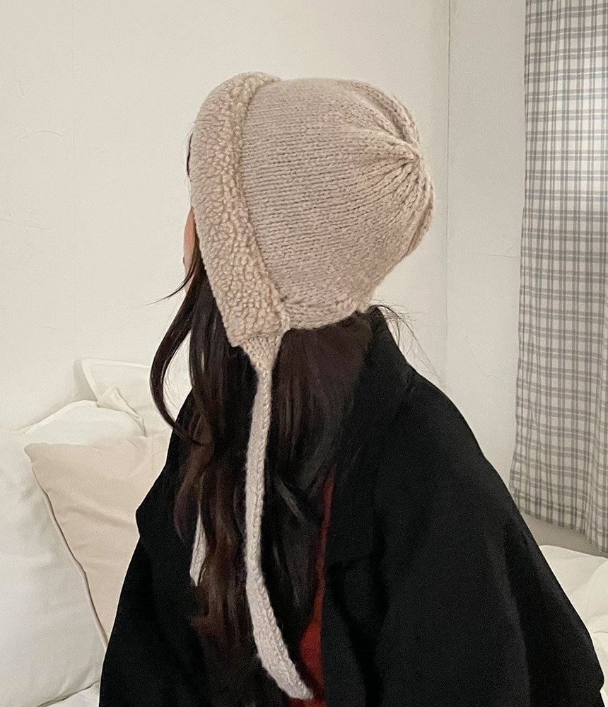 알파카 덤블 양털 니트 보넷벙거지 버킷햇 후드 모자 - 모자상점