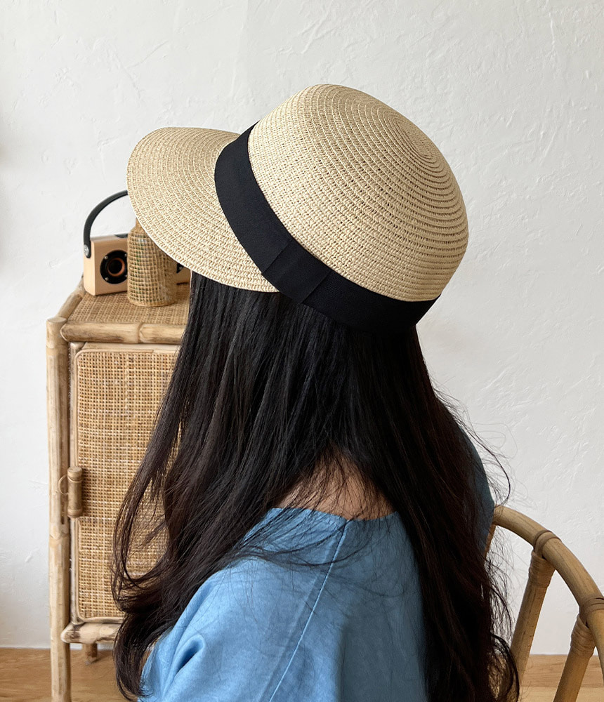 썸머 리본 밀짚모자 승마 썬캡 여름모자 - 모자상점