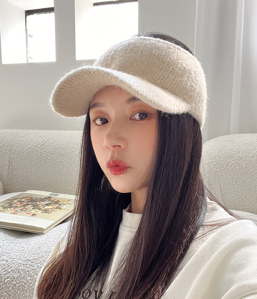 웜 니트 골프 여성 겨울 썬캡 햇빛차단 방한 모자 - 모자상점