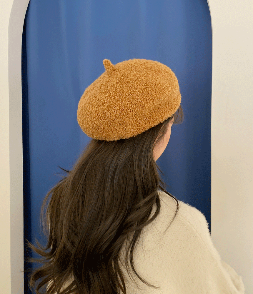 겨울 양털 베레모 푸들 여자 빵모자 - 모자상점