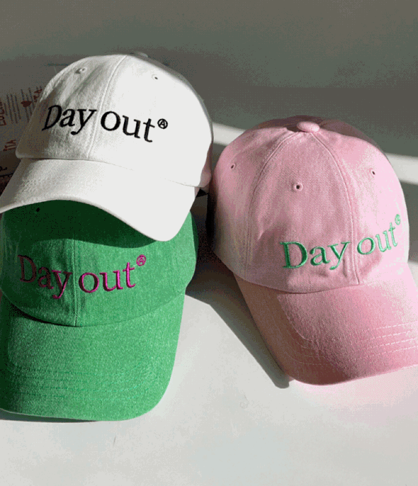 Dayout 레터링 볼캡 봄 캐주얼캡모자 피그먼트 야구모자 남녀공용 - 모자상점