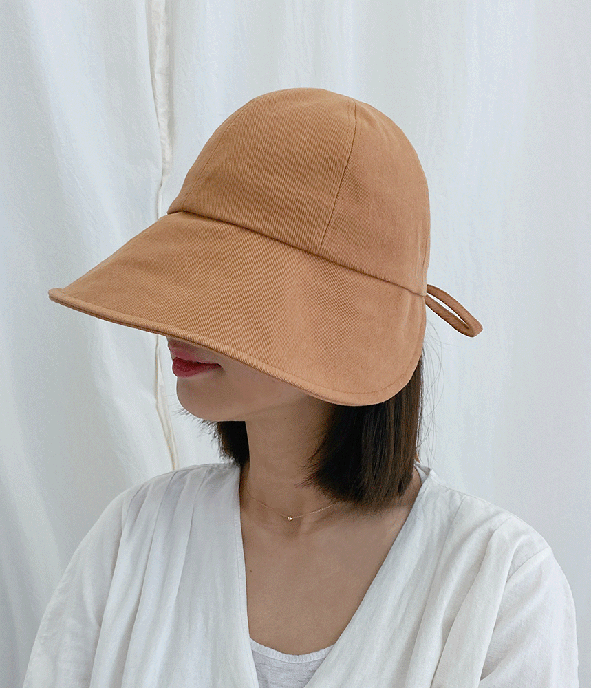 데일리 여성 끈 벙거지모자 봄 여름 가을 면 모자 버킷햇 - 모자상점