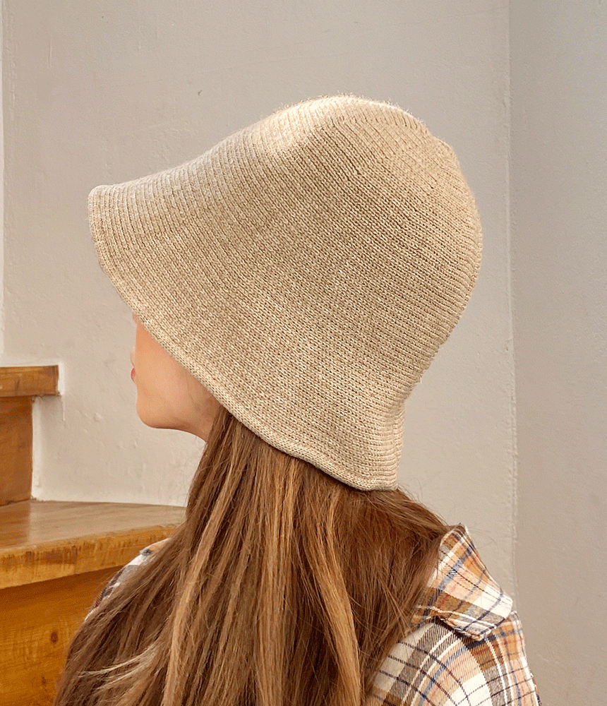 내추럴 니트 버킷햇 여성 겨울 벙거지햇 모자 7Color - 모자상점