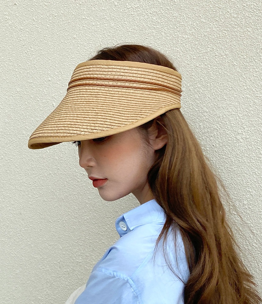 심플 헤리 썬캡 여름 햇빛차단 가리개모자 - 모자상점