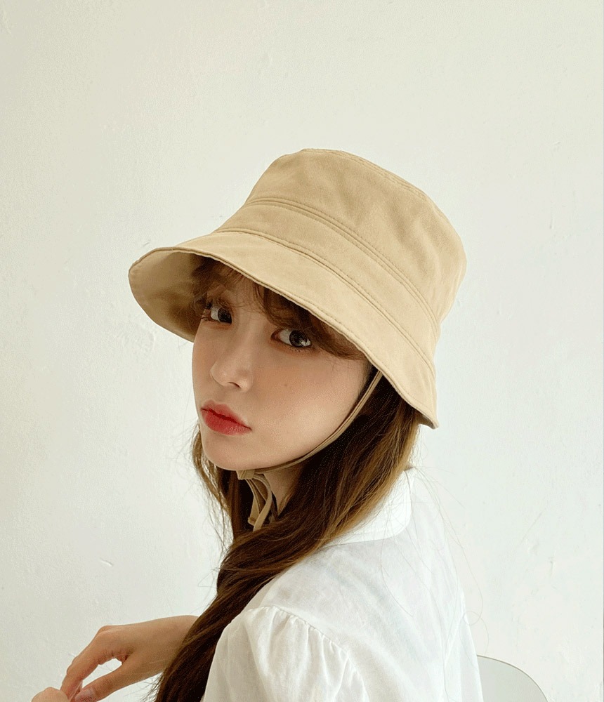 여성 모자 여름 보넷 벙거지 턱끈 리본 버킷햇 - 모자상점